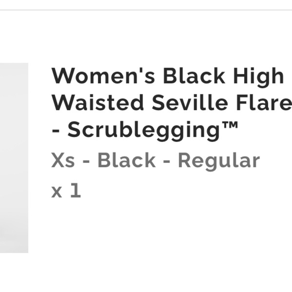 Figs Black High Waisted Seville Flare Scrub Legging